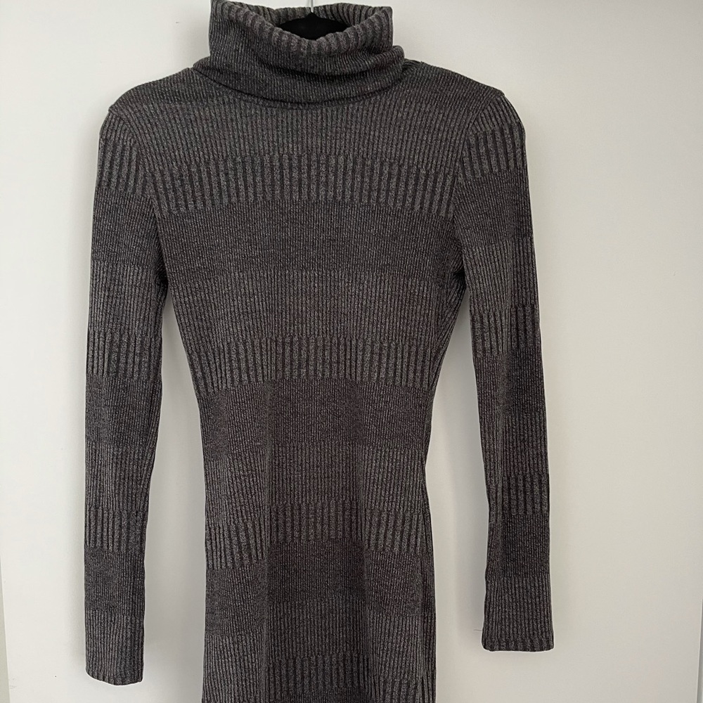 gray long sleeve dress medium hot miami styles